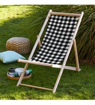 Adawall Black - White Katlanabilir Şezlong