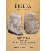 Sertifikalı Ametist Taşı Kütlesi 200-250 Gr – Doğal Ham Kristal Şifa Taşı Stresi Azalt Huzur Ver (Çok Renkli)