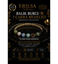 Sertifikalı Balık Burcu 7 Çakra Doğal Taş Bileklik - Ayarlamalı Unisex Lüks Hem Bileklik Hem Halhal