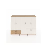 Hyperion Dolap 12 Raflı 2 Çekmeceli 7 Kapaklı 220x44x163 Çam-Aytaşı/Çam