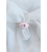 Mineli Pembe Renk Ayarlamalı Baget Taşlı Yüzük