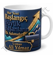 Yeni İşe Başlama Hediyesi Kişiye Özel Baskılı Kupa Bardak Motivasyon Hediyesi