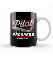 Pilot In Progress Please Wait Cute Future Airplane Kupa Bardak Porselen