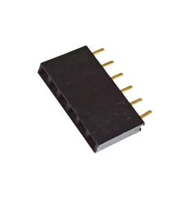 1x6 Header Dişi 10 Adet Siyah 2,54mm 180 Derece Black