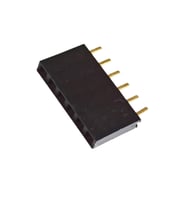 1x6 Header Dişi 10 Adet Siyah 2,54mm 180 Derece Black