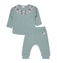 Civil Baby Çiçekler Baskılı 6-18 Ay Takım - Yeşil