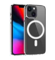 ALLY iPhone 14 Plus 6.7inç Magsafe Uyumlu Manyetik Sert Silikon Kılıf (Şeffaf)