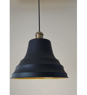 Dylight Retro Metal Siyah Eskitme  Duylu Dekoratif Rustik Tekli Sarkıt Avize Çap:27 cm