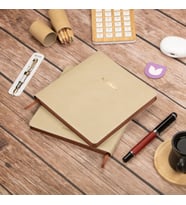 Dival Notebook 16,5x16,5 cm Krem Yumuşak Deri Kapak Noktalı Tarihsiz Dikişli Not Okul Defteri (Krem)
