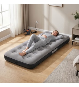 Bestway Single Tek Kişilik Şişme Yatak + Elektrikli Pompa 185x76x22cm 671GY BW141