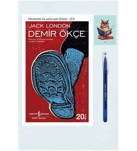 Demir Ökçe - Jack London - İş Bankası - Büro Mavi Tükenmez Kalem (Krem)