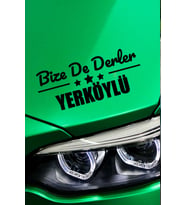 Yozgat Yerköy Siyah Araç Sticker  Yozgat Bize De Derler  Yerköylü 40x15 cm Oto Sticker