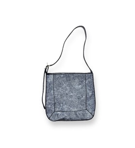 Kot Kumaş Omuz Çantası, Gri Denim, Ayarlanabilir Askılı (Mavi)