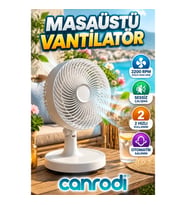 2200 RPM Mini Masaüstü Vantilatör Sessiz Çalışan 2 Hızlı Otomatik Salınımlı 150 mm