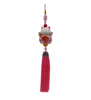 Feng Shui Maneki Neko Şans Kedisi Pembe No.1 (Karışık)