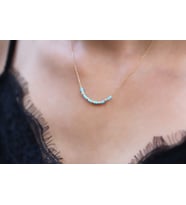 Glorria Altın Dorika Boncuk Kolye (Çok Renkli)