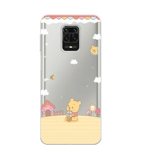 Redmi Note 9 Pro / 9s Uyumlu Winnie The Pooh Tasarımlı Şeffaf Telefon Kılıfı