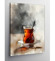 Kanvas Tablo Buharda Çay Fincanı