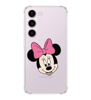 Samsung Galaxy S23  Köşe Korumalı Antişok Kapak Minnie Mouse Tasarımlı Şeffaf  Kılıf
