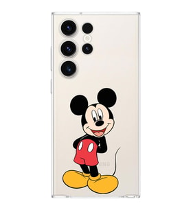 Samsung Galaxy S23 Ultra  Kamera korumalı Kapak Mickey Mouse Tasarımlı  Şeffaf Kılıf