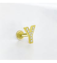 Glorria Altın Y Harfi Tragus Piercing