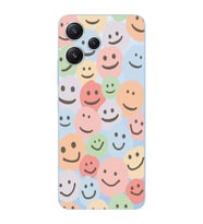Xiaomi REDMI 12 Uyumlu Gülücük Emoji Desenli Şeffaf Telefon Kılıfı