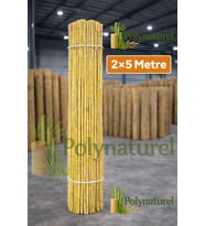 Doğal Kamış Bambu Çit 2x5m Bahçe Teras Balkon Gizlilik Perdesi Gölgelik Örtü
