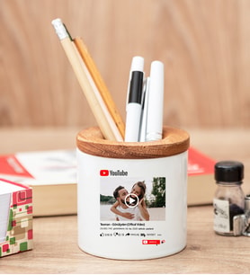 Kişiye Özel Youtube Tasarım Fotoğraflı Kalemlik