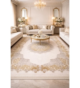 Hoom Rugs Merinos Efes EF013 067 Klasik Salon Halısı (Hardal)