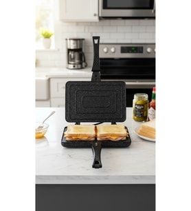 Chefstar Lüx Döküm Granit Ocak Üstü El Tost Makinesi