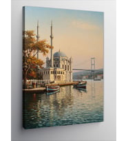 Kanvas Tablo Boğaziçi Ve Camii Manzarası