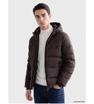 LCWAIKIKI Classic Kahverengi Regular Fit Kapüşonlu Erkek Şişme Mont