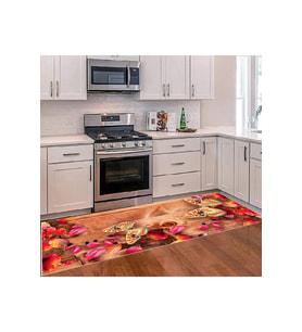 Rovigo Home Dijital Baskı Yıkanabilir Kaymaz Taban Mutfak Halısı RVG2070 (Bej)