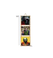 Joker Tasarımlı 20x20 Cm Üçlü Ahşap Poster
