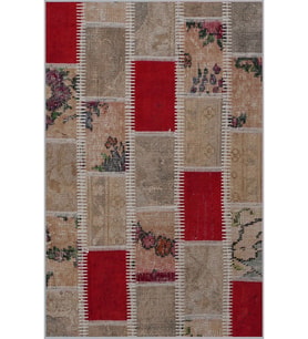 Eliana Home Baskılı, Yıkanabilir Kaymaz Taban Salon Halısı LNA0510 100x150 cm (Kırmızı)