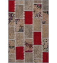 Eliana Home Baskılı, Yıkanabilir Kaymaz Taban Salon Halısı LNA0510 100x150 cm (Kırmızı)
