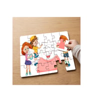 Dişçi Çocuklar Tasarımlı 24 Parça Ahşap Çocuk Puzzle MPK0236