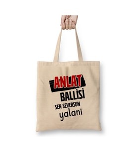 Karadeniz Sözleri Anlat Ballisi Sen Seversun Yalani Bez Çanta Alışveriş Çantası Plaj Çantası (Beyaz)