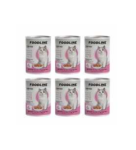 Foodline Tavuklu Yavru Kedi Konservesi 400 Gr x 6 Adet
