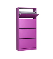 Adore Mobilya Flat Duo 4 Katlı Geniş Ayakkabılık-Mor 73x157x26 cm (GxYxD)