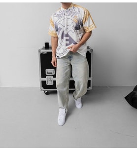 OVERSIZE REAL F KALİTELİ TİŞÖRT - %100 PENYE MADRİD TSHIRT (Beyaz)