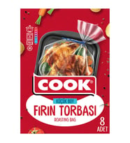 COOK Fırın Torbası Standart Boy 25 x 38 cm 8'li Paket