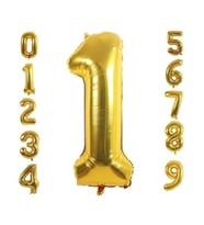 Rakam Gold Folyo Balon 34'' Inc 76 cm
