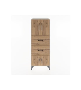 Hyperion Dolap 2 Raflı 2 Çekmeceli 4 Kapaklı 60x44x163 Aytaşı-Çam