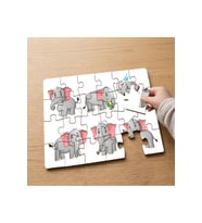 Sevimli Yavru Filler Tasarımlı 24 Parça Ahşap Çocuk Puzzle MPK1028