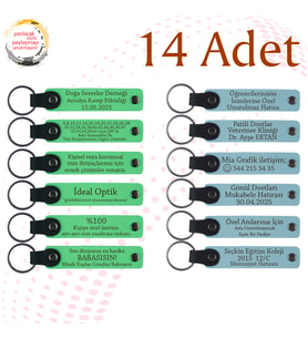 F Yeşili & Gök Mavi, Söz Töreni Davetlilerine Anlamlı Anı, 14’lü Set, Kişiye Özel Anahtarlık