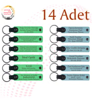 F Yeşili & Gök Mavi, Söz Töreni Davetlilerine Anlamlı Anı, 14’lü Set, Kişiye Özel Anahtarlık