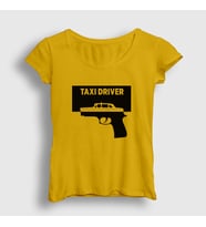 Presmono Kadın Sarı Pistol Film Taxi Driver T-Shirt 251307tt