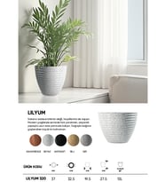 BOSTANN DEKORATİF SAKSI - LILYUM 320 - 13 LİTRE (Beyaz)