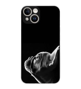 PrintiFy iPhone 14 Plus ile Uyumlu Köpek 1 Kamera Korumalı Şeffaf Kılıf